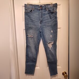 Celebrity Pink Blue Distressed Jeans